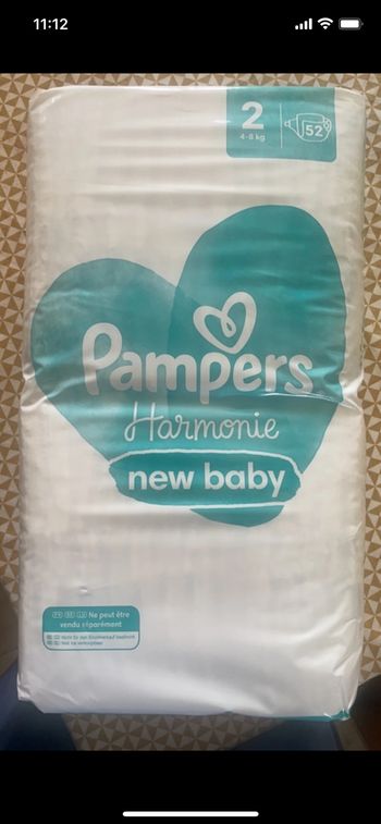 Couches pampers harmonie taille 2