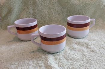 lot de 3 tasses vintage céramique