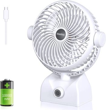 [NEUF] Ventilateur de table, à batterie de 10000mAh, rechargeable par USB