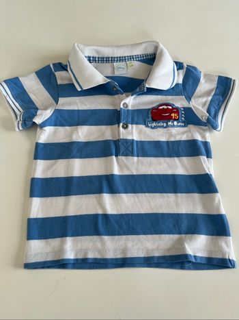Polo rayé bleu et blanc Mc Queen 24 mois