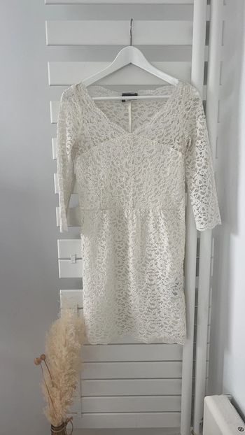 Robe en dentelle écrue The Kooples S