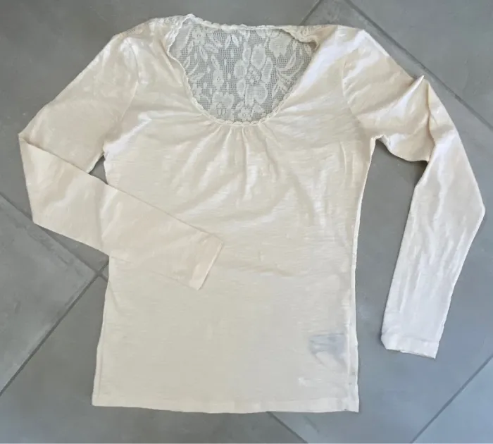 Teeshirt manche longue beige