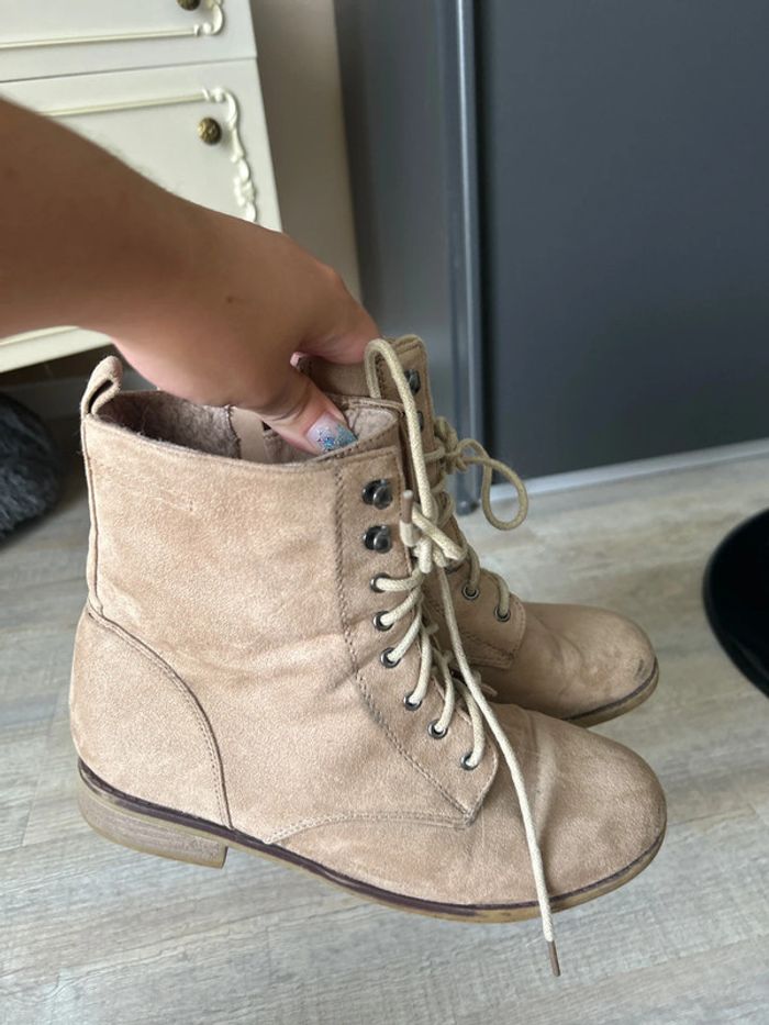 Bottines beiges Kiabi taille 39 - photo numéro 3