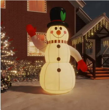 Neuf 300 cm Bonhomme de neige gonflable + LED Neuf