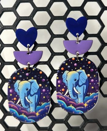 Boucles d’oreilles - Mon éléphant bleu