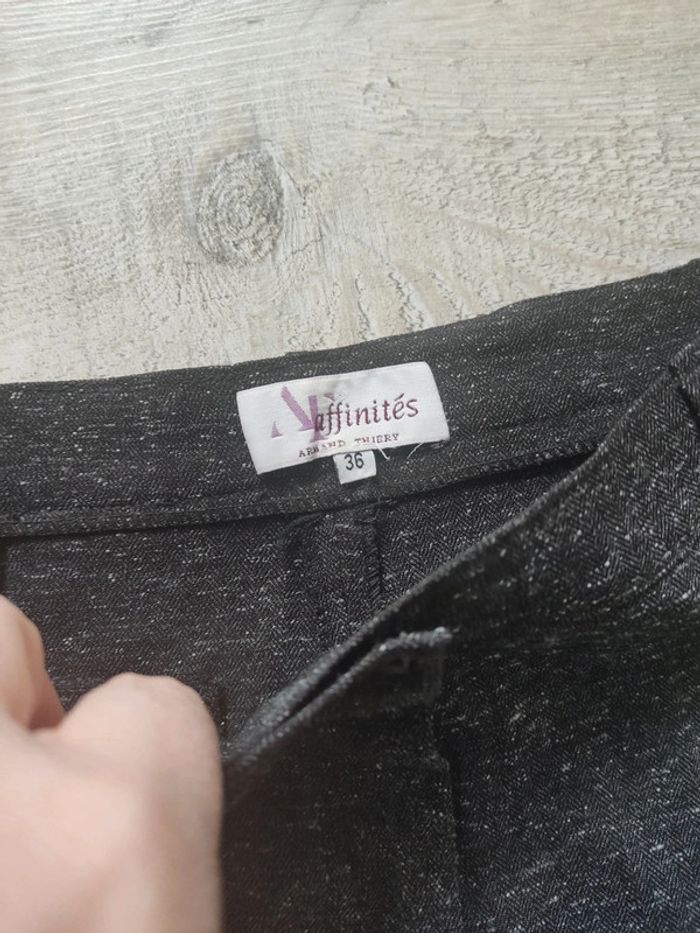 Pantalon droit gris et chiné taille 36 Armand Thiery - photo numéro 6