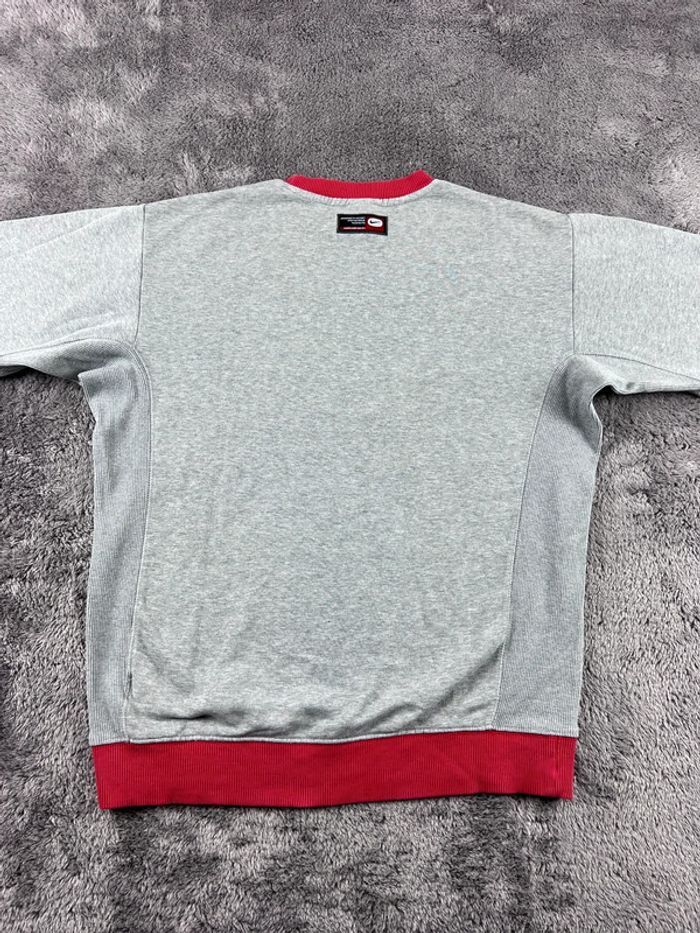 Sweat Nike logo brodé vintage rare gris et rouge Taille S - photo numéro 2
