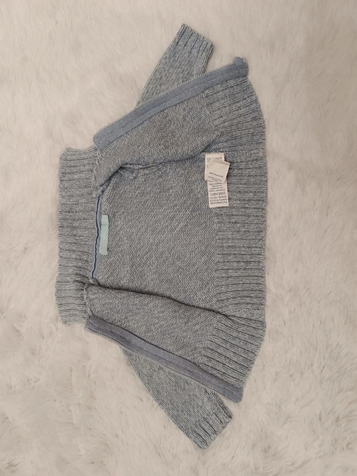 Gilet zippé en mailles T. 3 mois Obaibi - photo numéro 5