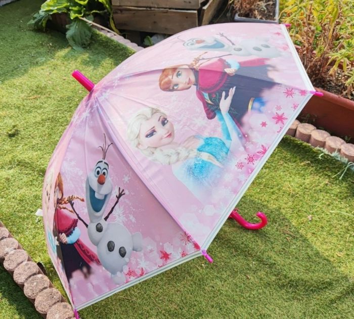 Parapluie reine des neiges rose pour enfant - photo numéro 3