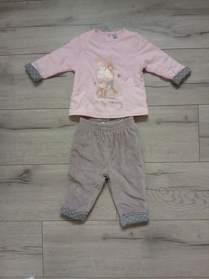 Ensemble pyjama velours ~ 6mois