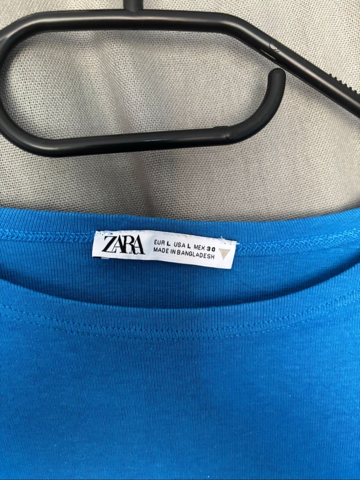 T-shirt bleu Zara - photo numéro 3