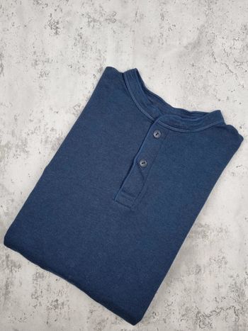 Pull col rond boutons L.L. Bean bleu marine, L Hommes