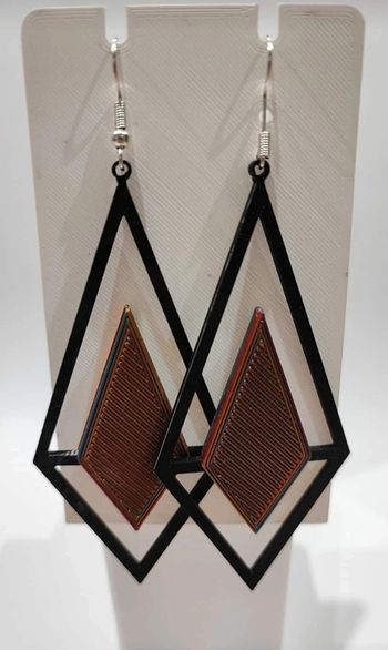 Boucles d'oreilles losanges