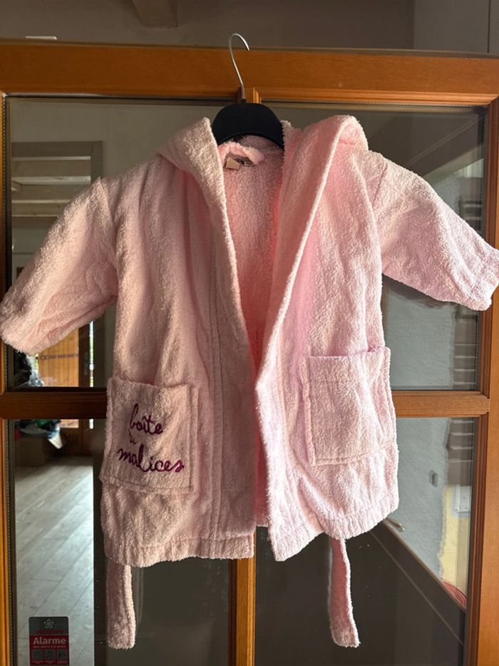 Peignoir enfant rose