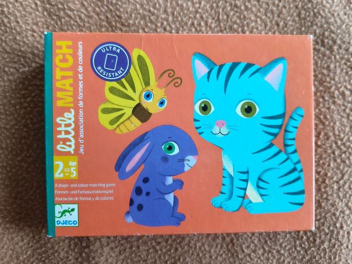 Jeu de cartes Djeco little match animaux 2 ans 1/2 - 5 ans