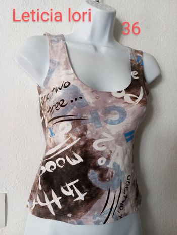 Débardeur imprimé court femme.36..