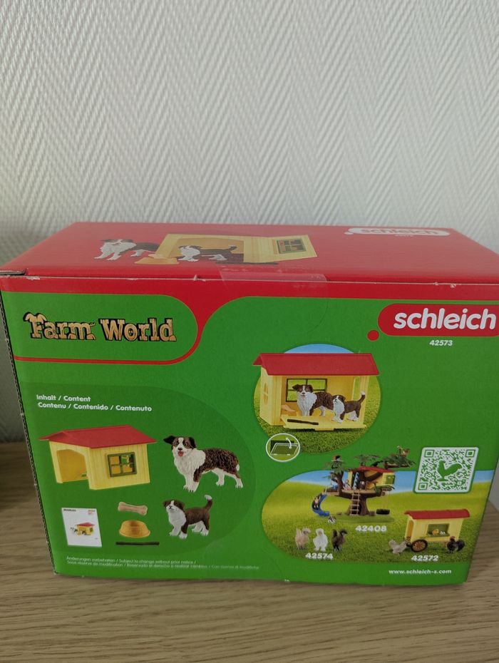 Lot figurines schleich farm world 42536 et 42573, parcours agility chien et niche - photo numéro 5