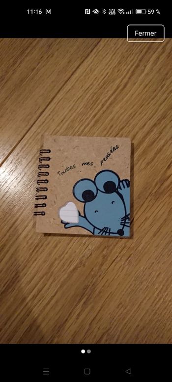 Petit carnet de notes souris