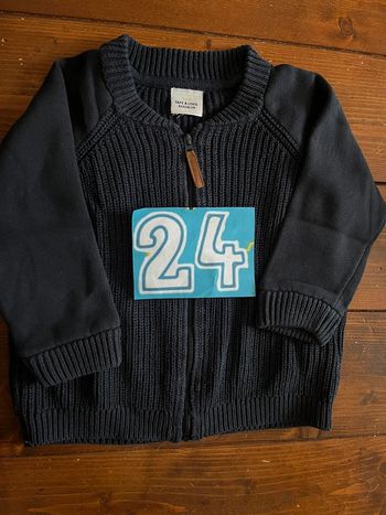 Gilet zippé bleu marine bébé enfant garçon