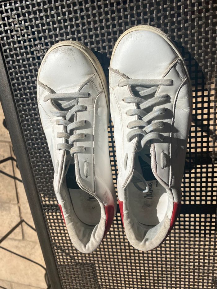 Baskets cuir Blanc Mira Rubens 41 - photo numéro 2