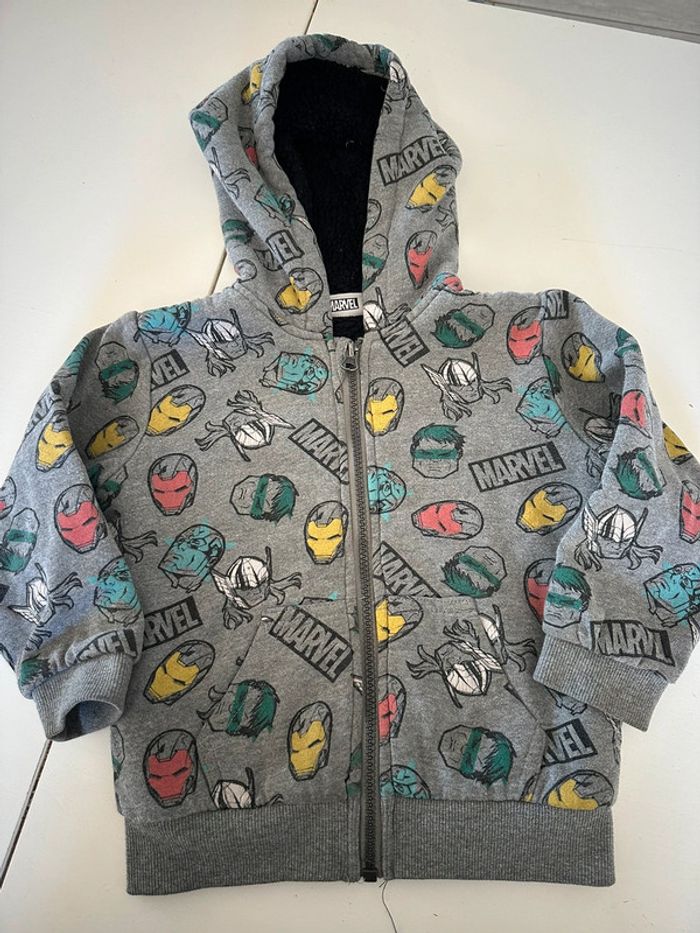 Veste grise à zip Marvel avengers - photo numéro 2