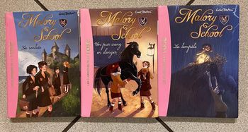 Lot 3 livres enfants bibliothèque rose Malory school