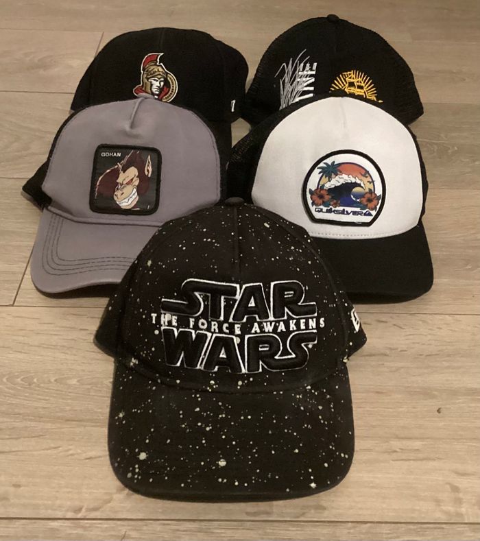 Casquette ( gohan, QuickSilver, star wars, équipe de hockey )