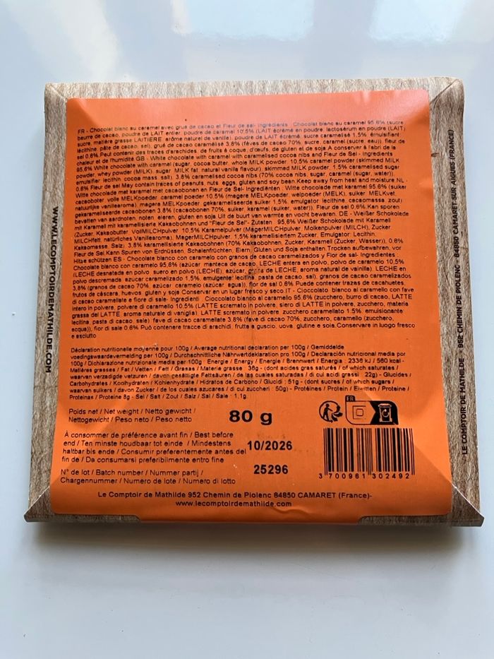 Chocolat blanc caramel - photo numéro 2