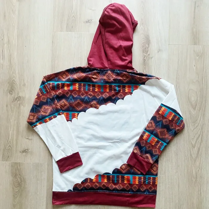 Vintage Native American Sweat-Shirt / Amerindian Hoodie Homme Exclusive Ethnique (Taille L) - photo numéro 9