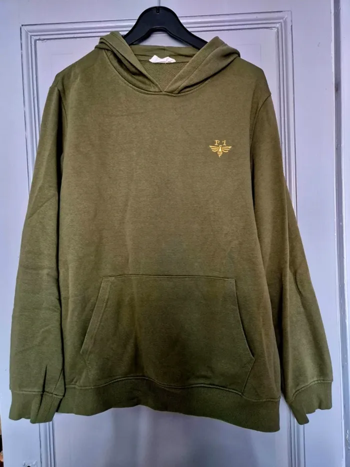 Sweat à capuche kaki Pier One L