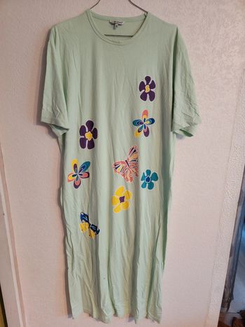 Robe d'été longue à motif fleur imprimé vintage