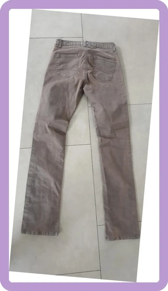 Jean pantalon chocolat 38 - photo numéro 3