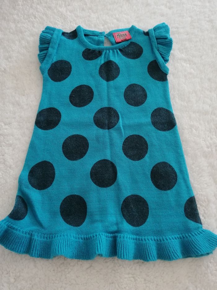 Robe bleu miss cutie fille 1 mois