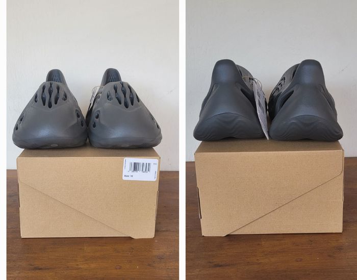 Adidas Baskets Yeezy Foam Runner Carbon Pointure 44 1/2 ou US 10- Réf IG5349- Neuf & Boite Origine - photo numéro 4