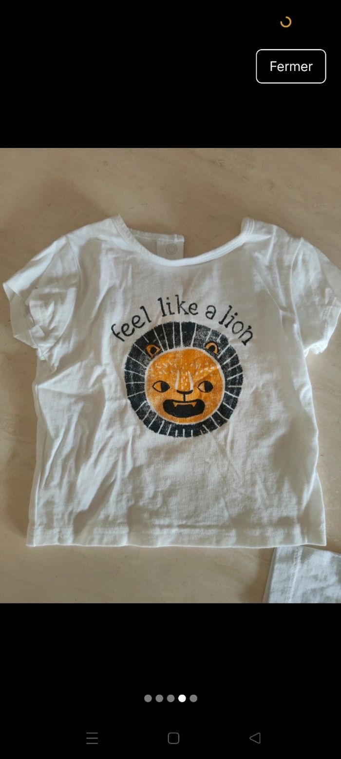 Lot de vêtements garçon 6 mois tshirts ensemble avec short kiabi - photo numéro 6