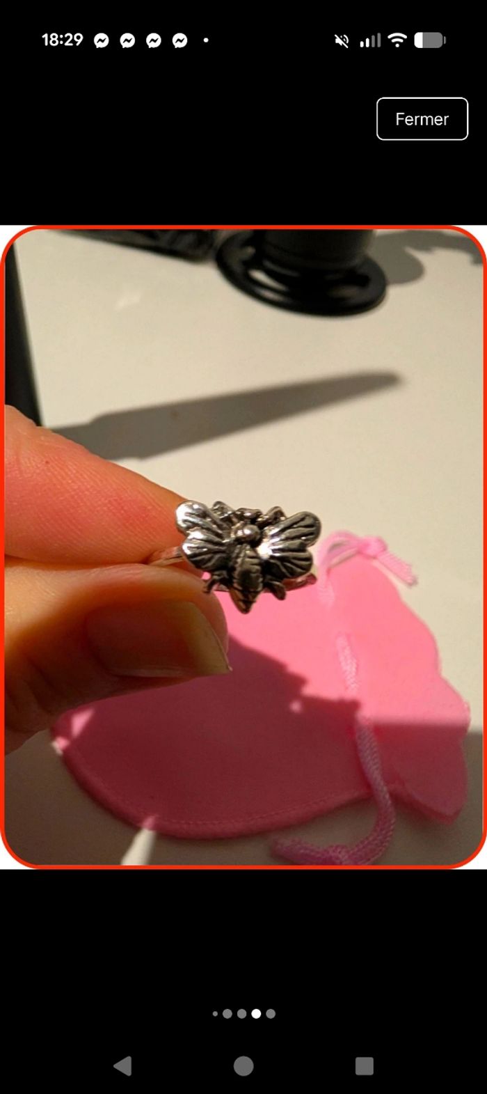 Bague Abeille en Titane - Neuve - Taille 50/51 - photo numéro 4