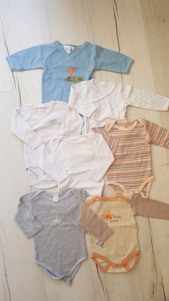 Lot de 7 bodys garçon 6mois