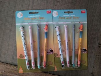 Lot de 2 packs stylo legami farm so sweet