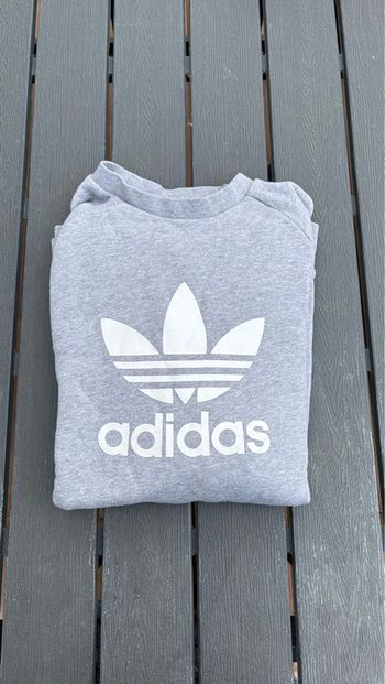 Pull Sweat adidas gris taille M femme