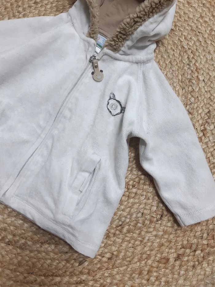 Gilet zippé à capuche 9 mois - photo numéro 2