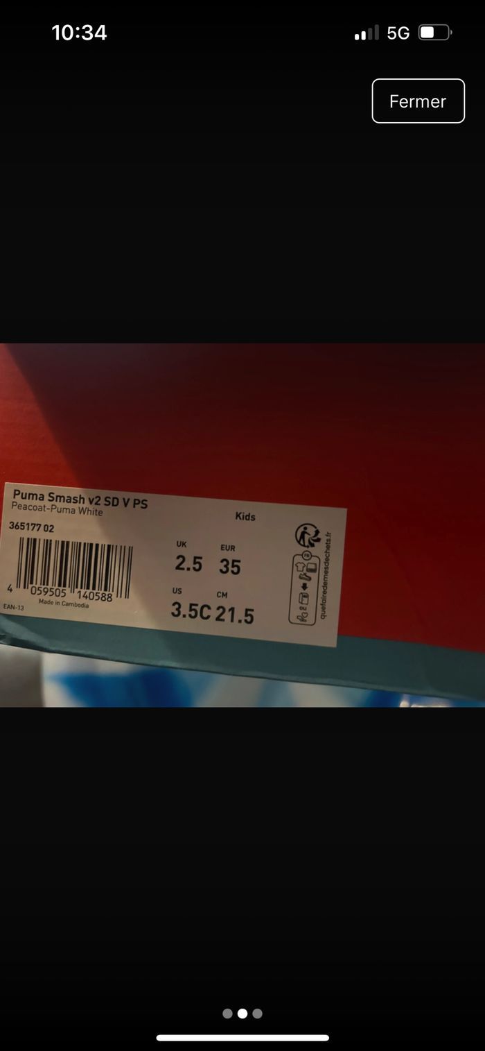 Basket puma taille 35 - photo numéro 2