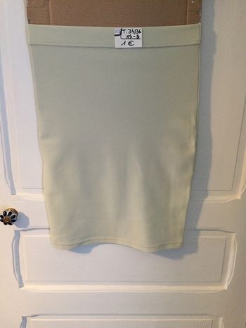 329-jupe beige droite T 34/36- XS/S