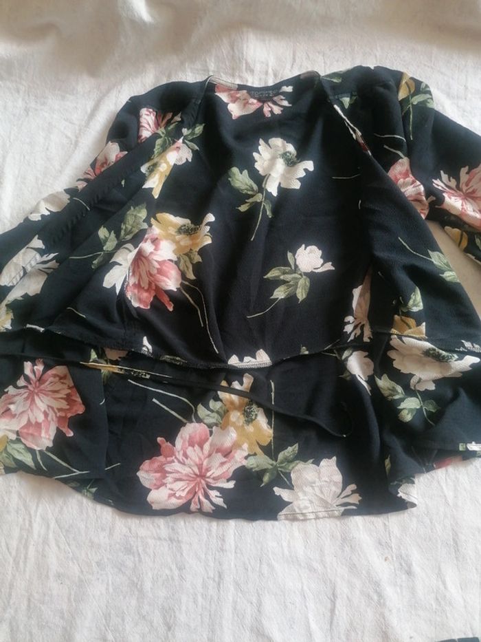 Blouse kimono fleurie topshop - photo numéro 2