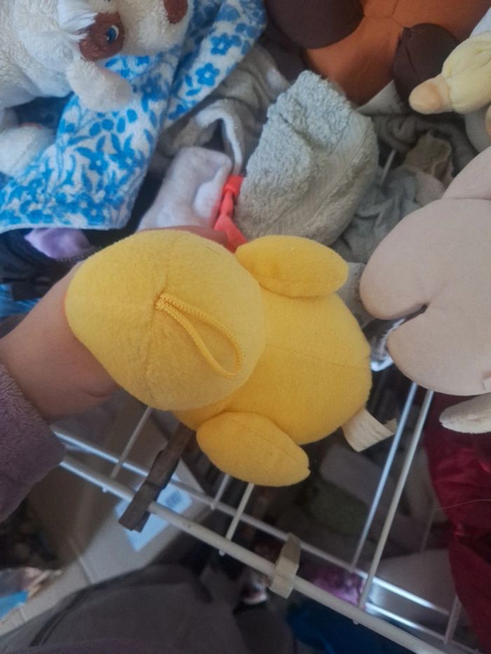 Doudou poussin canard jaune - photo numéro 5