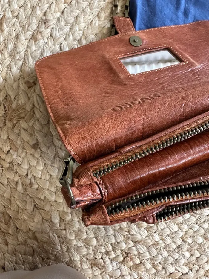 Sac à main Jerome Dreyfuss Oscar camel marron - photo numéro 5