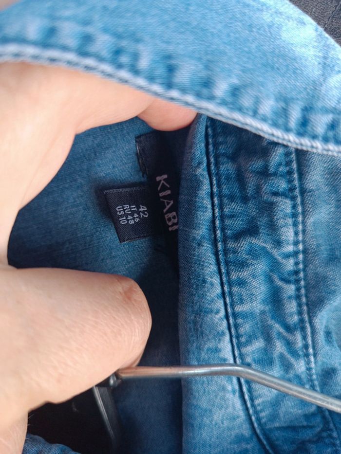 Chemise robe en jean - photo numéro 6