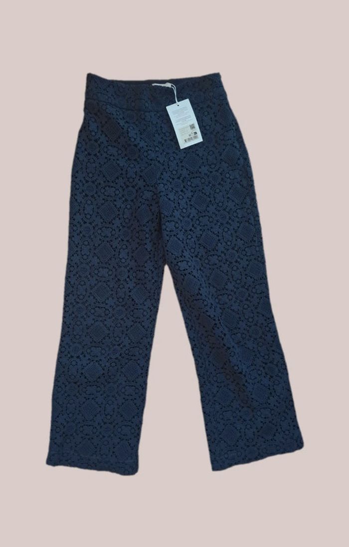 Pantalon Fausto Sézane – Bleu marine – T.36 – Neuf avec étiquette