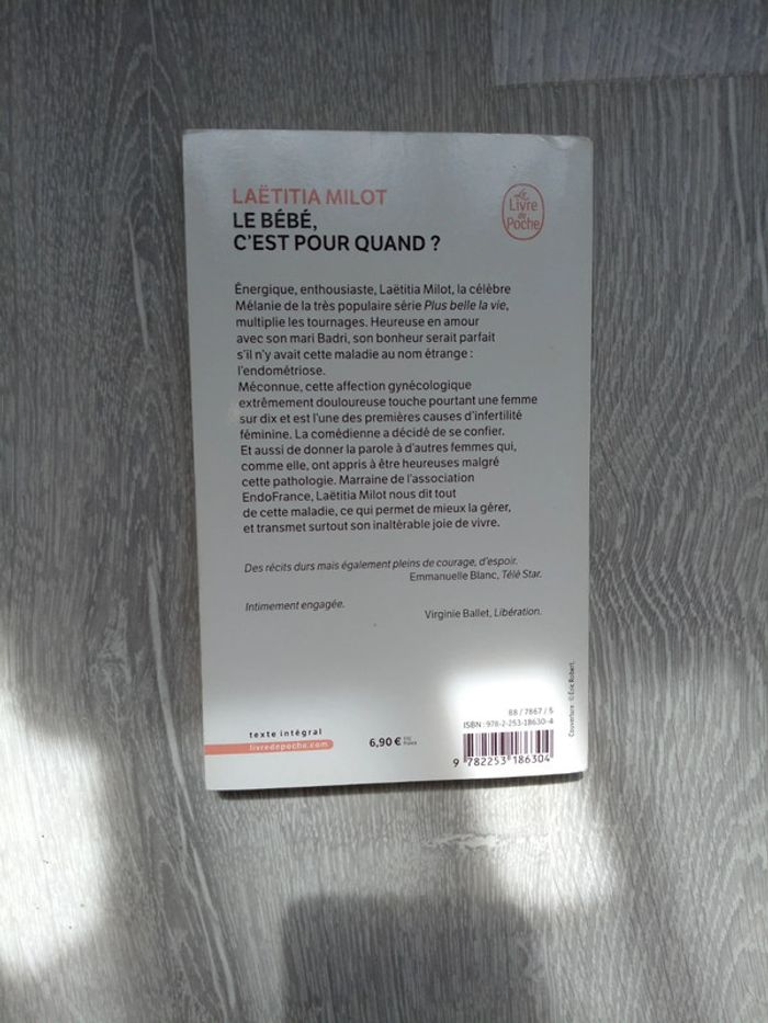 Livre Laetitia milot le bébé c'est pour quand ? - photo numéro 2