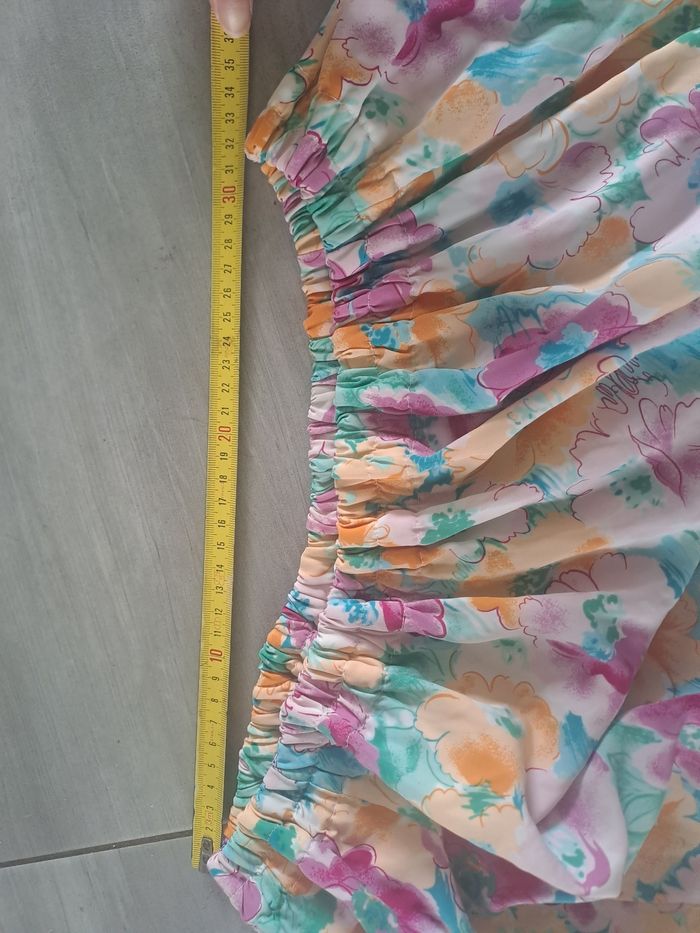 Jupe vintage à fleurs multicolore - photo numéro 7