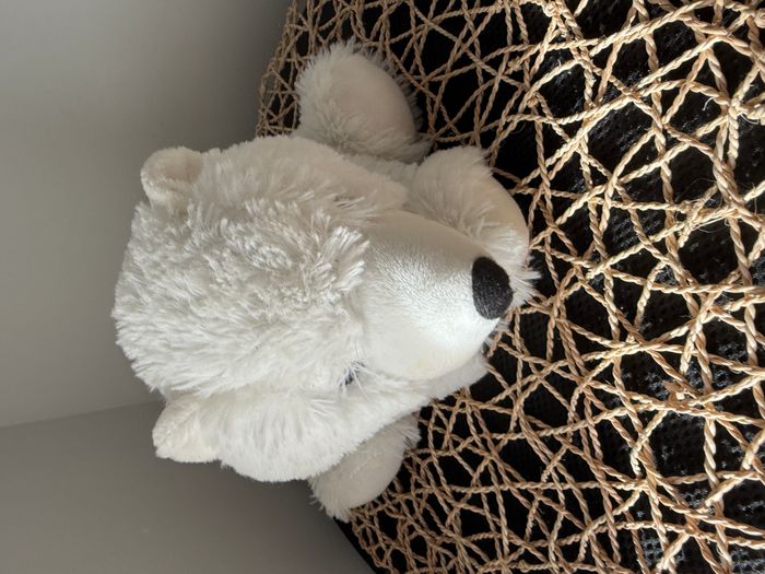 Peluche bouillotte ours polaire INTELEX micro-ondable blanc